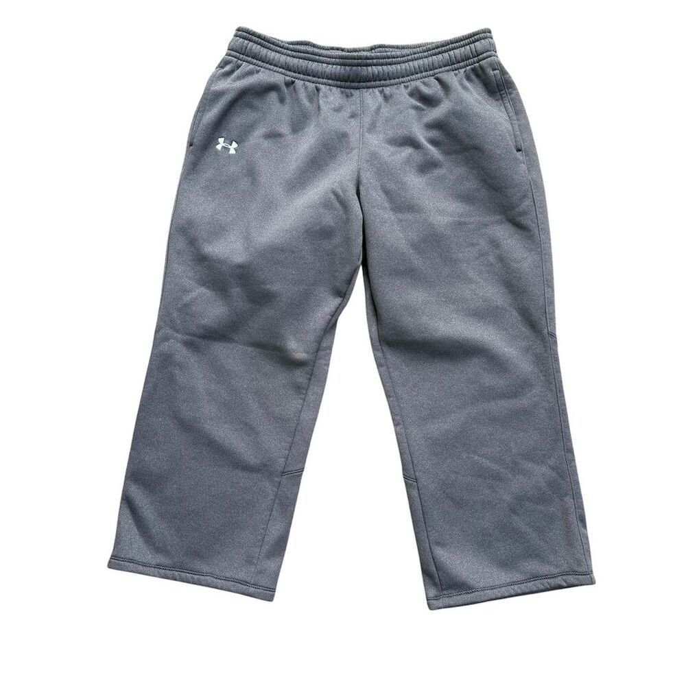 Under Armour Women's Cozy Gray Fleece Sweatpants XL Relaxed Fit Pockets